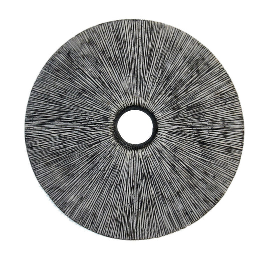 30" X 30" Contemporary Grey Round Rib Wall Art