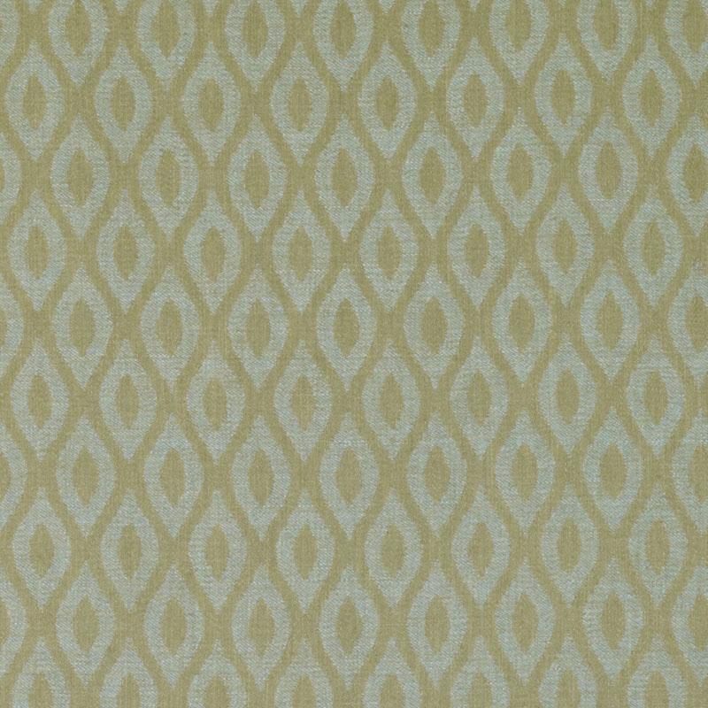 Lime-green fabric with a beige oval lattice damask pattern, versatile for upholstery or curtains.