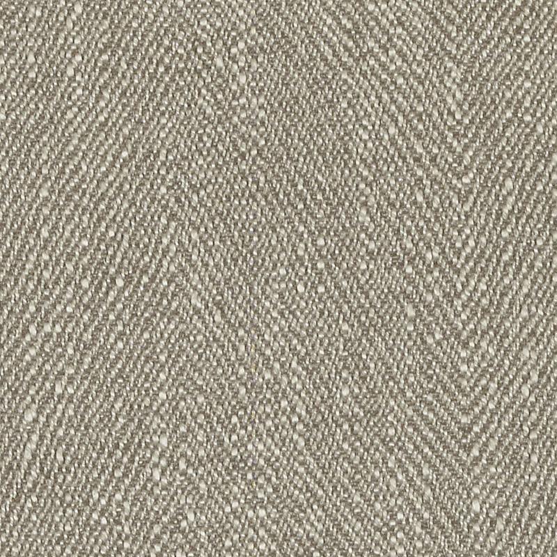 Beige & gray herringbone woven upholstery fabric with a soft texture.