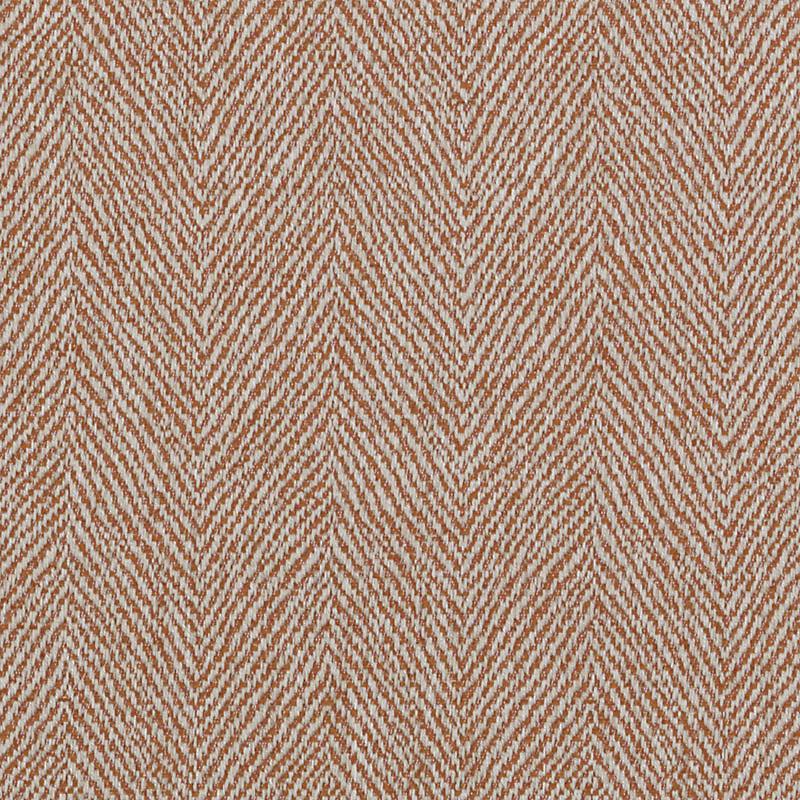 Tan and ivory herringbone upholstery fabric with a chevron pattern and woven texture.