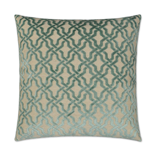D.V. KAP HOME   24" x 24" Liberty Pillow - Aqua Transitional    - 2754-A-2424