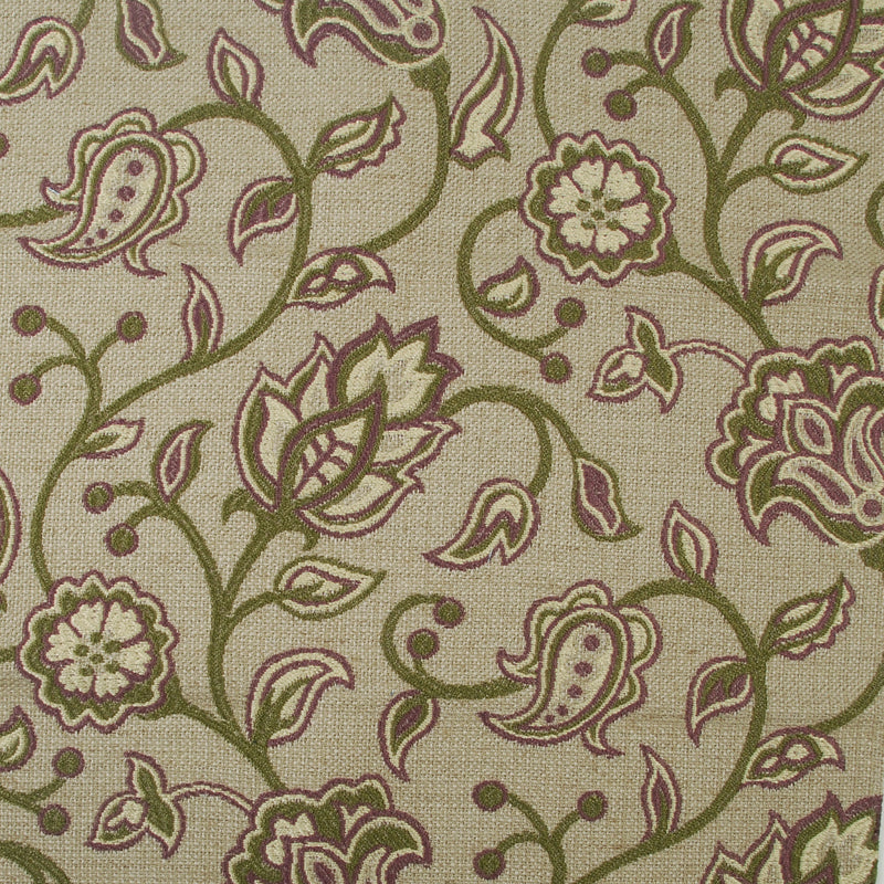 Duralee Monogram 190073H | 95-Plum  Upholstery     - 275859