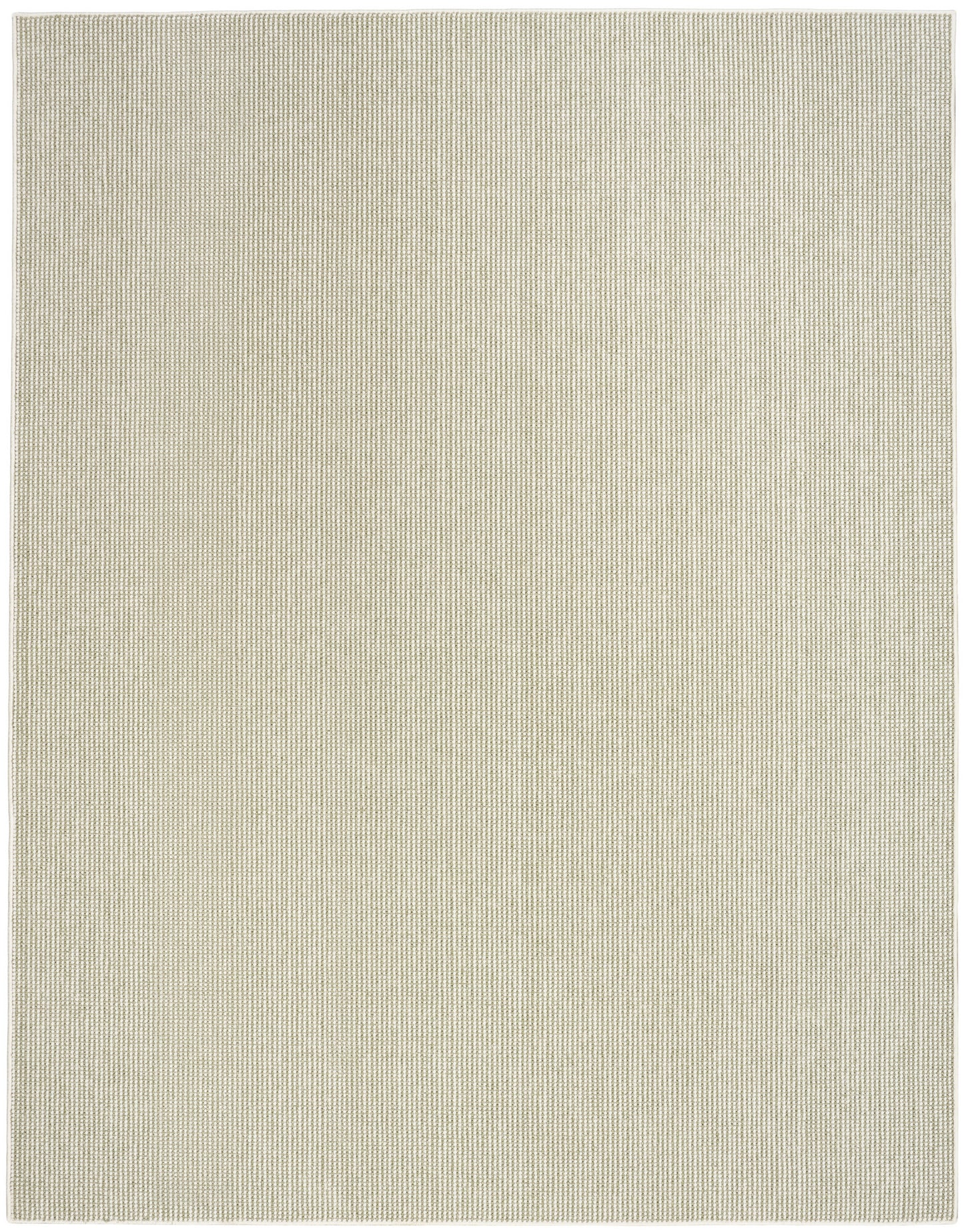 Beige woven rug with fine grid texture; rectangular, neutral-toned for minimalist home decor.