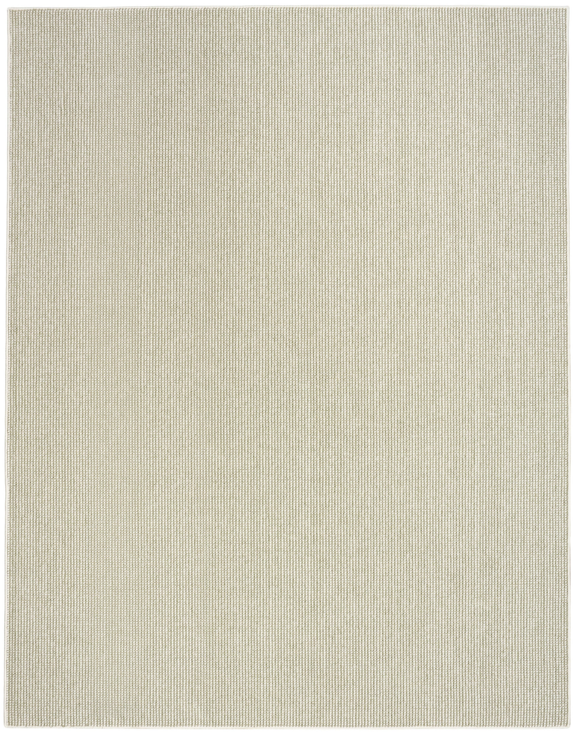 Beige woven rug with fine grid texture; rectangular, neutral-toned for minimalist home decor.