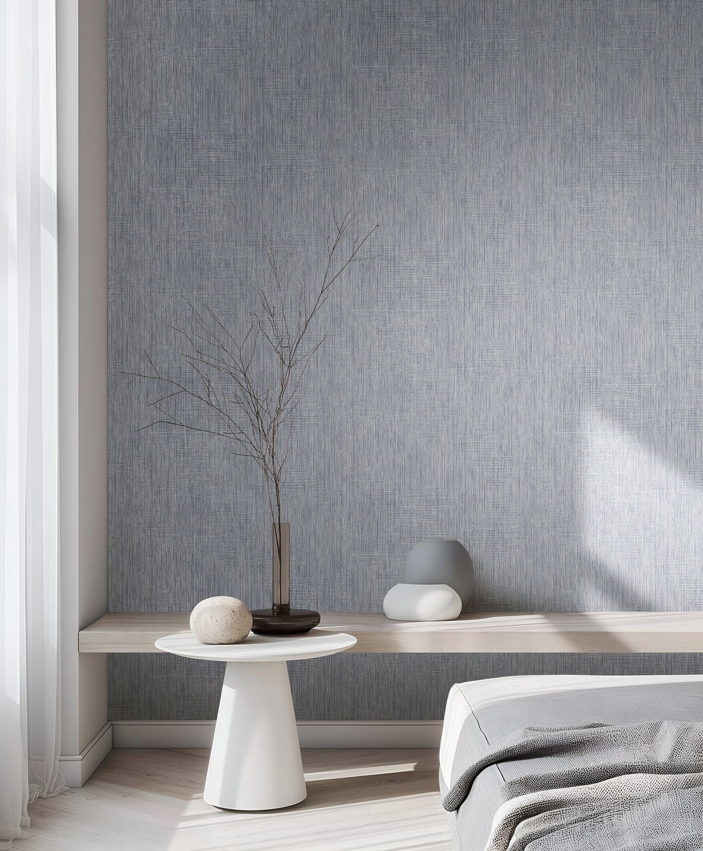 GALERIE WALLCOVERINGS CERRA RIO   Blue Textured  - 27614