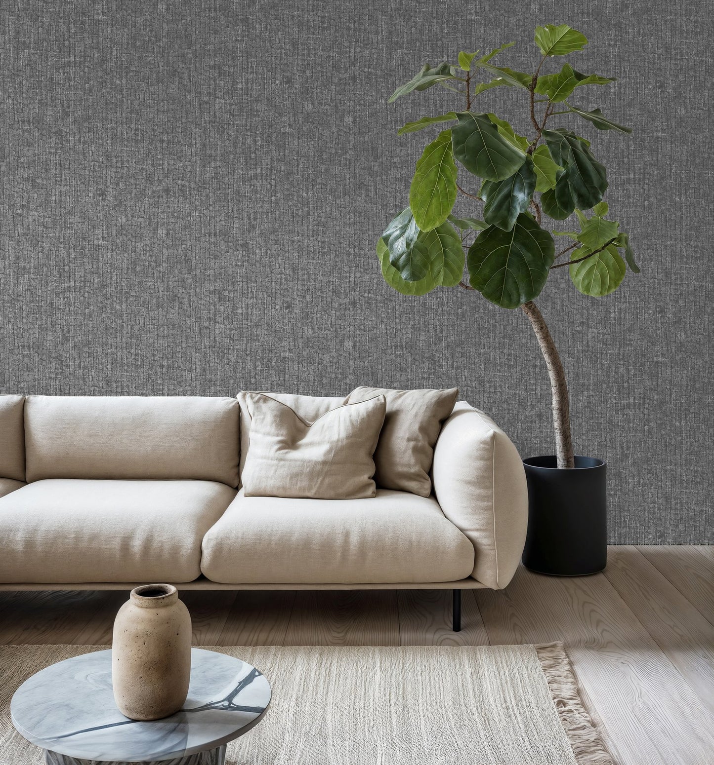 GALERIE WALLCOVERINGS CERRA CIEL   Silver Grey Textured  - 27621