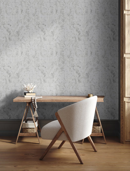GALERIE WALLCOVERINGS CERRA ARABESCO   Silver Grey Blown  - 27622