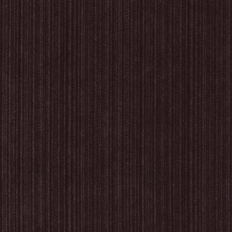 Dark chocolate brown corduroy fabric swatch with narrow vertical ribs, suitable for upholstery.