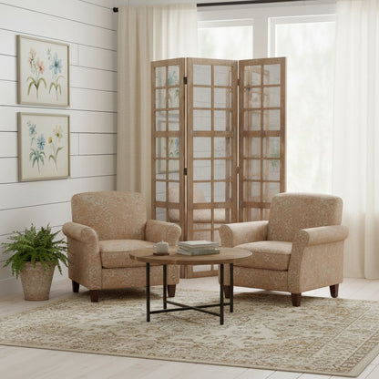 63 X 84 Brown Wood Mirror  Screen