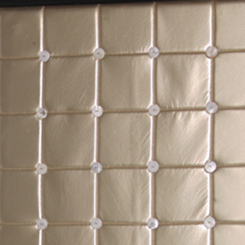 84" Gold Fabric Folding Two Panel Screen Room Divider