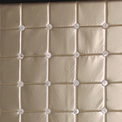 84" Gold Fabric Folding Two Panel Screen Room Divider
