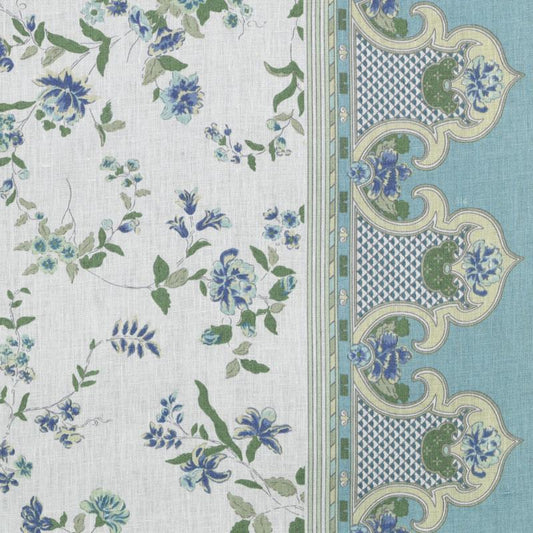 Duralee Monogram 200015H | 246-Aegean  Print     - 277751