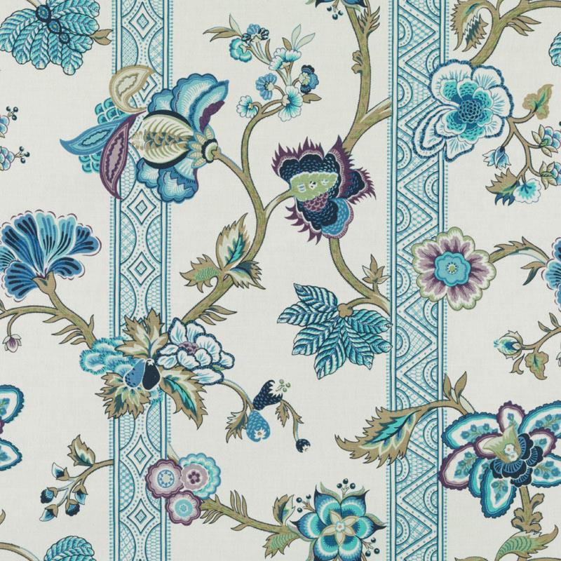 Duralee Monogram 200010H | 23-Peacock  Print     - 277765