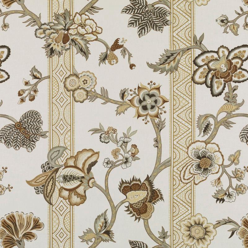 Duralee Monogram 200010H | 606-Linen/Charc  Print     - 277769