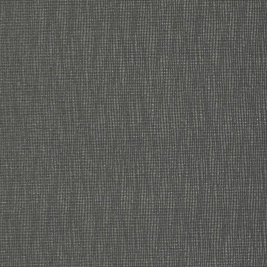 Dark grey woven fabric texture with tight grid weave, suitable for upholstery or garments.