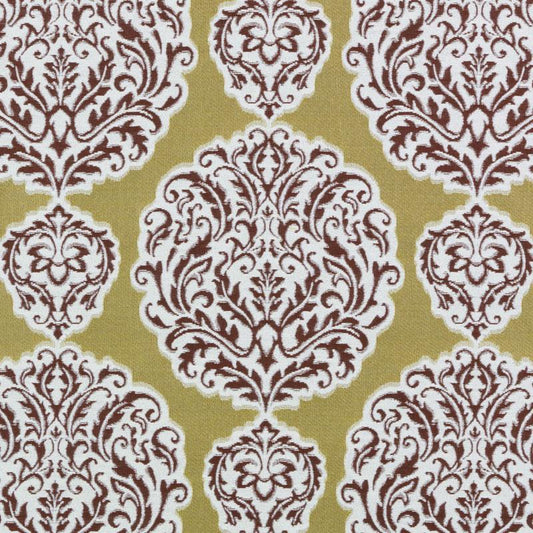 Duralee Monogram 190244H | 69-Gold/Red  Upholstery     - 278007