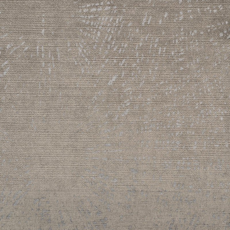 Beige-taupe flatweave rug with a subtle distressed pattern; textured neutral floor covering.