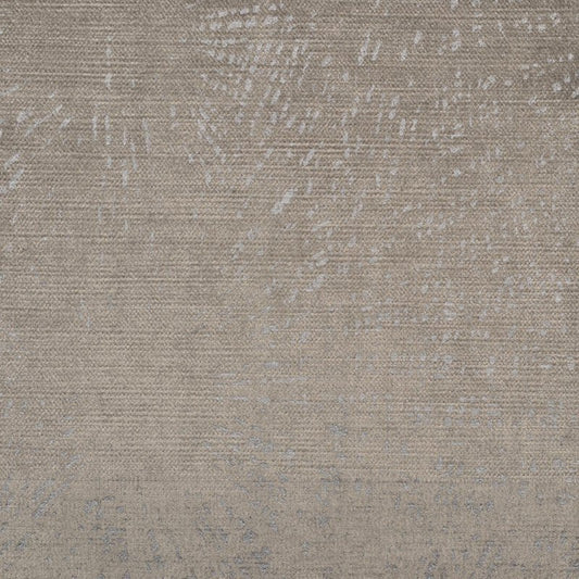 Beige-taupe flatweave rug with a subtle distressed pattern; textured neutral floor covering.