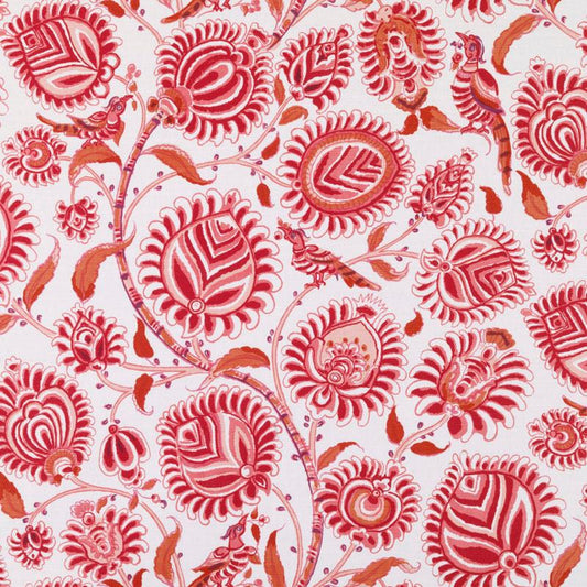 Duralee Monogram 200007H | 559-Pomegranate  Print     - 278111