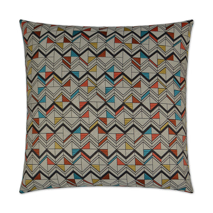 D.V. KAP HOME   24" x 24" Basenji Pillow - Multi Chevron, Global    - 2784-M-2424