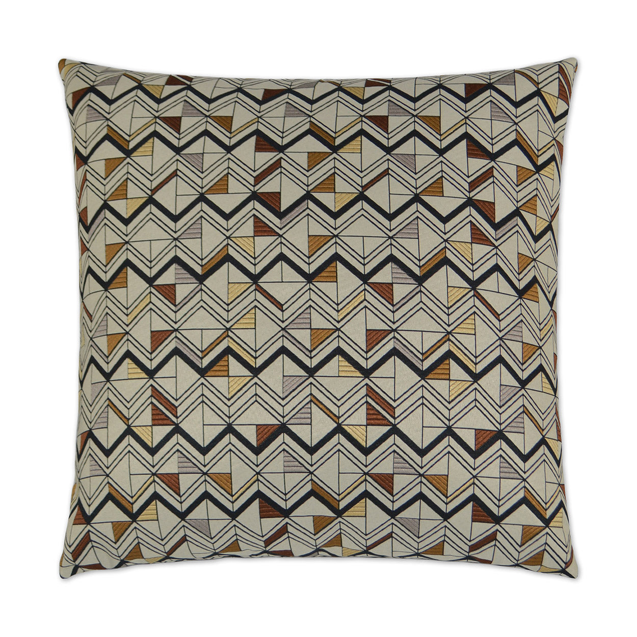 D.V. KAP HOME   24" x 24" Basenji Pillow - Natural Western Chic, Chevron, Geometric    - 2784-N-2424