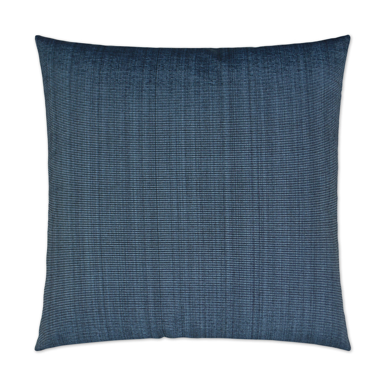 Blue solid square throw pillow, 24" x 24", for couch or bed decor.