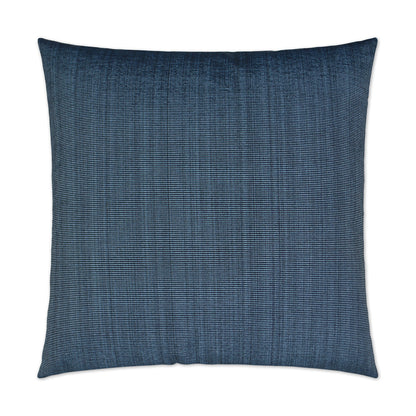 Blue solid square throw pillow, 24" x 24", for couch or bed decor.