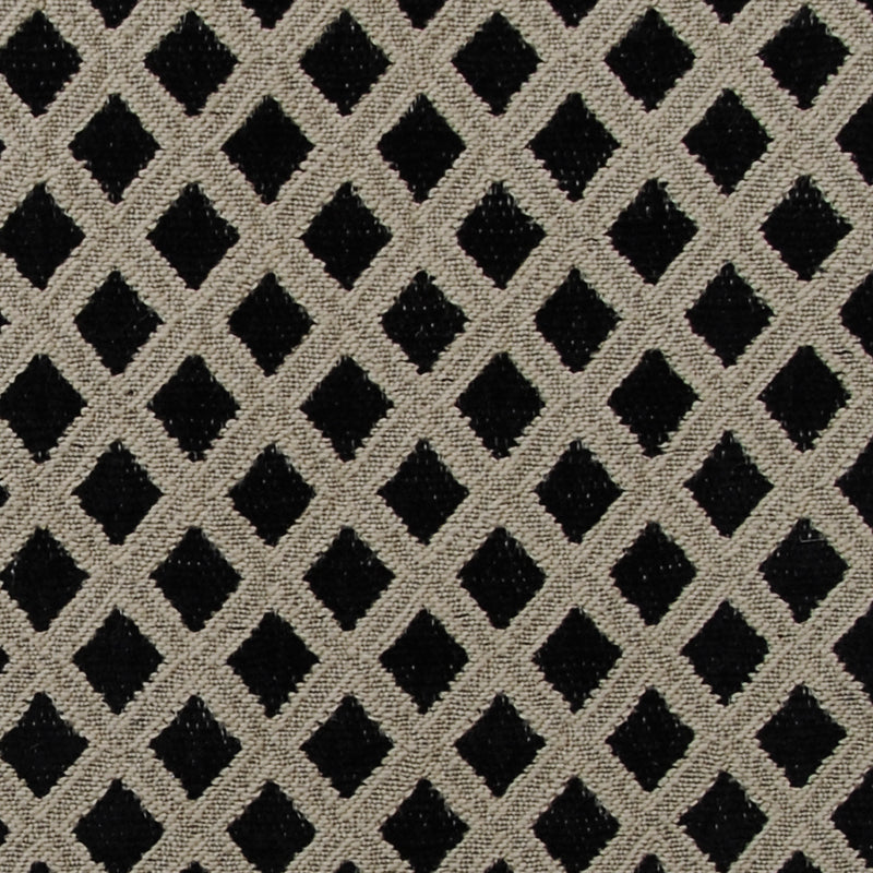 Duralee Monogram 190079H | 698-Black/Linen  Upholstery     - 278997