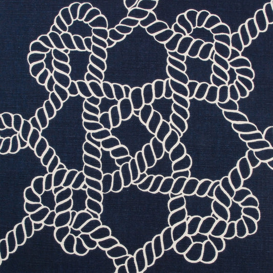 Duralee 21015 | 206-Navy  Print     - 279384