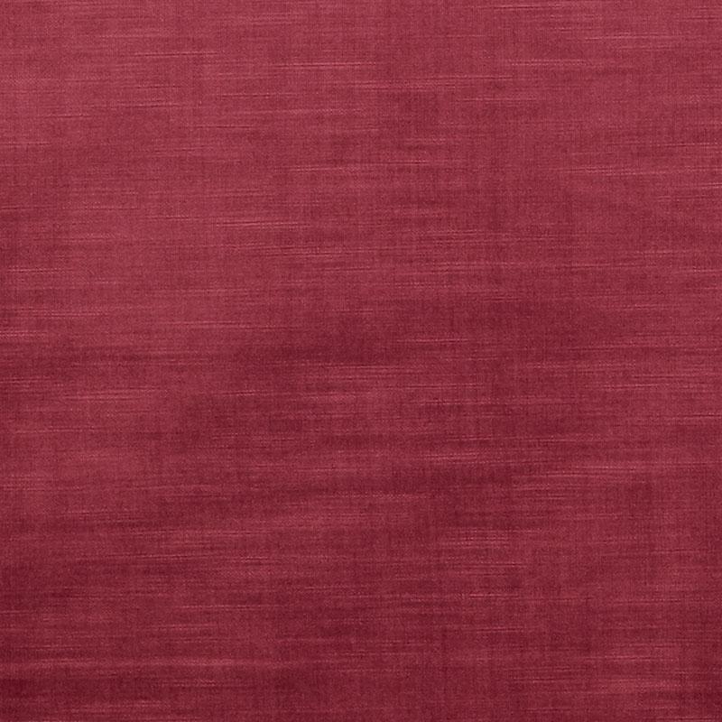 Scarlet linen-textured fabric swatch for upholstery.