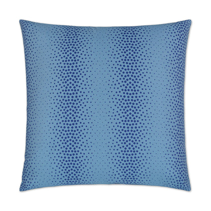 Azure abstract striped square decorative throw pillow, 24" x 24