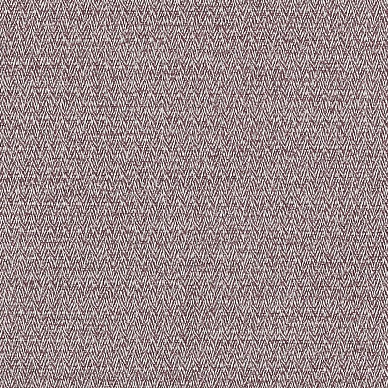 Burgundy and cream herringbone tweed woven fabric close-up.