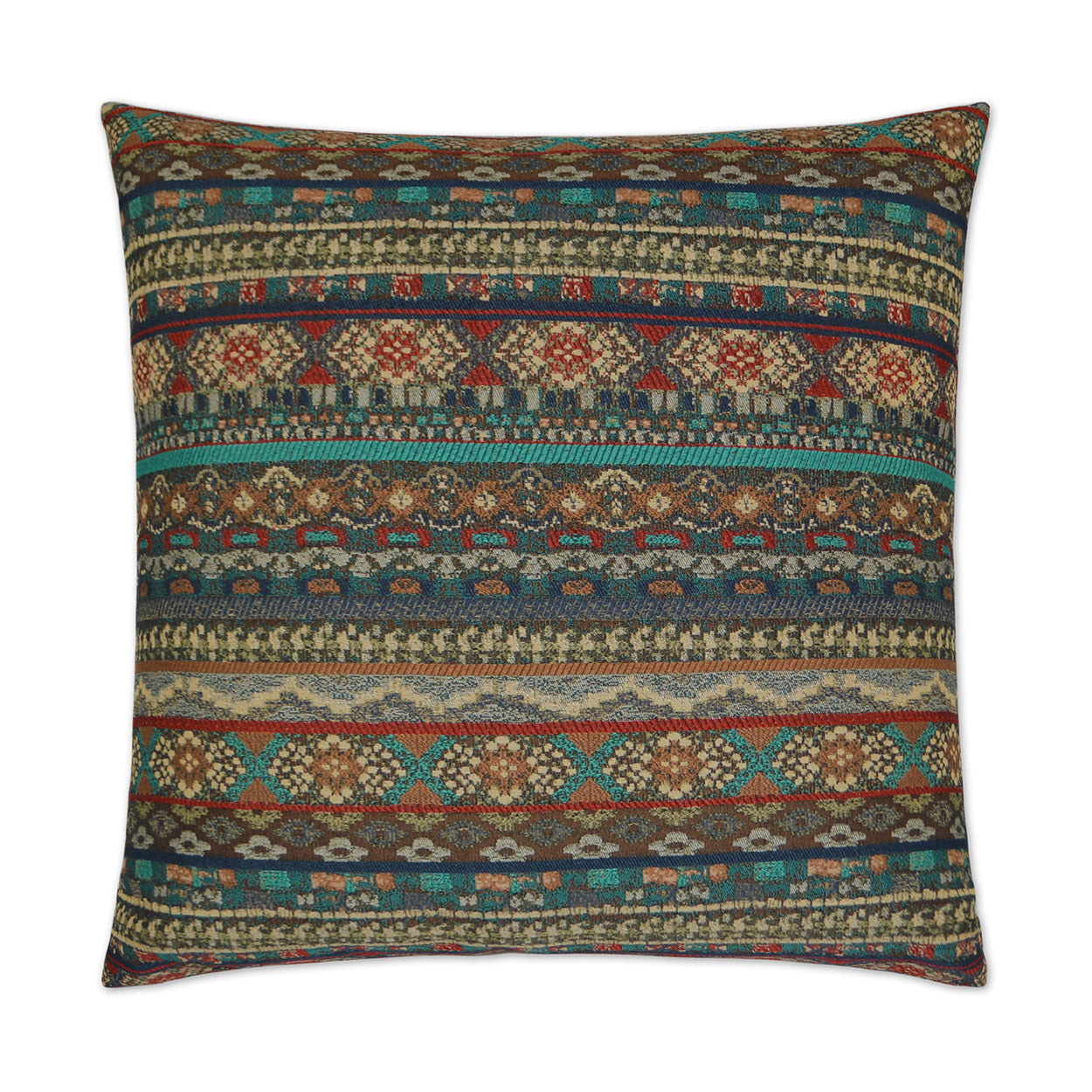 D.V. KAP HOME   24" x 24" Gemology Pillow - Turquoise Global    - 2799-T-2424