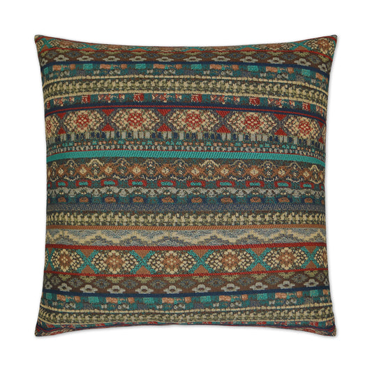D.V. KAP HOME   24" x 24" Gemology Pillow - Turquoise Global    - 2799-T-2424