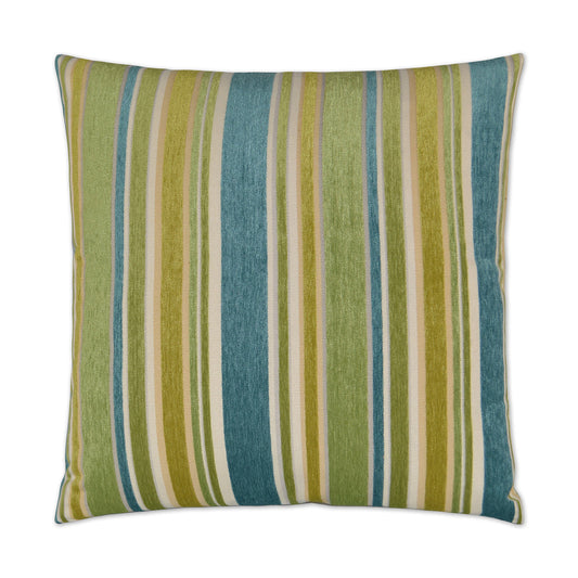 D.V. KAP HOME   24" x 24" Oliver Pillow - Green Stripes    - 2801-G-2424
