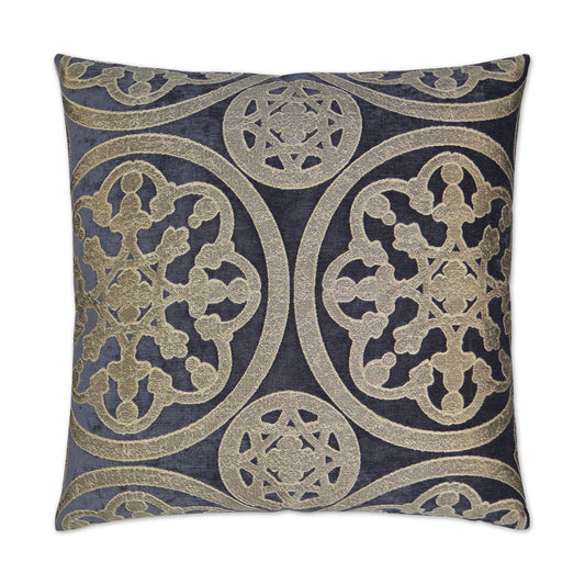 D.V. KAP HOME   24" x 24" Mulberry Pillow - Slate Glam, Traditional    - 2805-S-2424