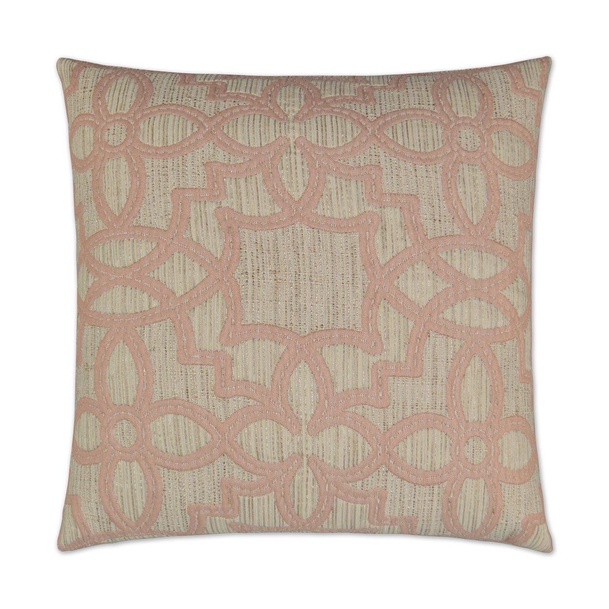 D.V. KAP HOME   24" x 24" Arabesque Pillow - Blush Global    - 2812-B-2424