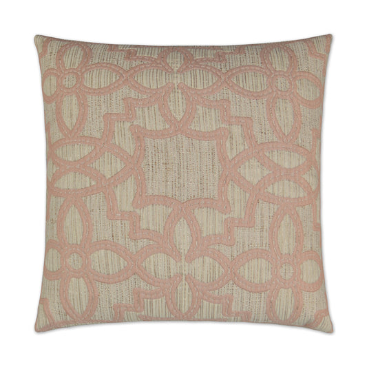 D.V. KAP HOME   24" x 24" Arabesque Pillow - Blush Global    - 2812-B-2424