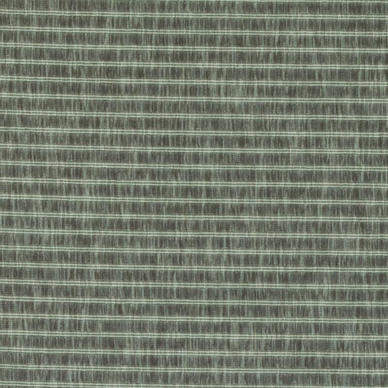 Olive green striped woven fabric texture with subtle light bands, suitable for upholstery or home decor.
