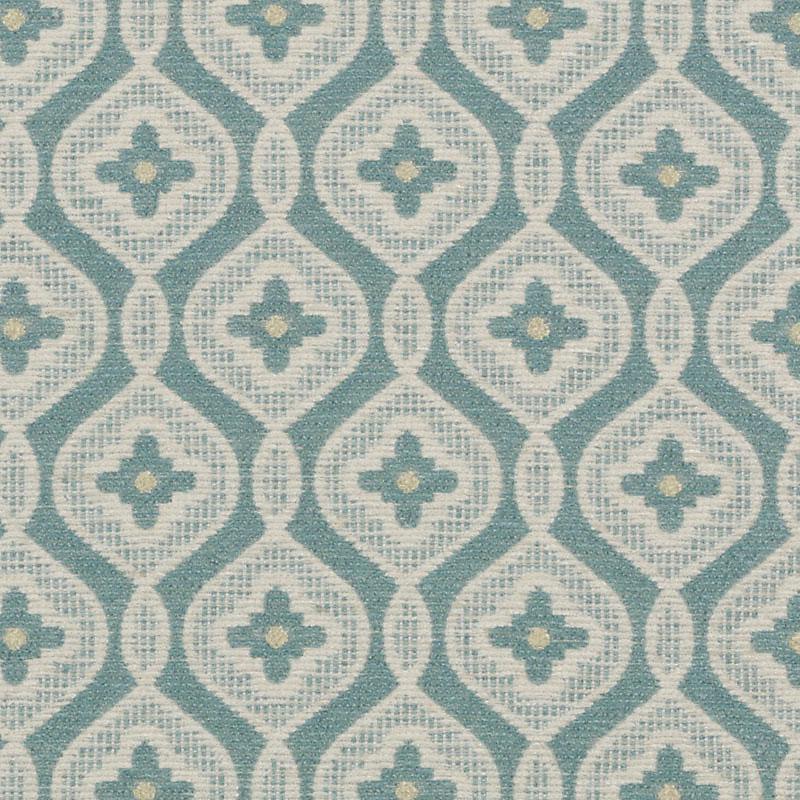 Duralee Monogram 190234H | 11-Turquoise  Upholstery     - 282217