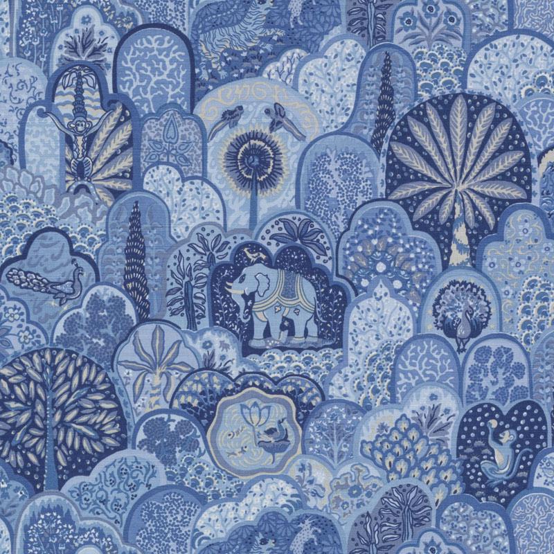 Duralee Monogram 200021H | 197-Marine  Print     - 282253