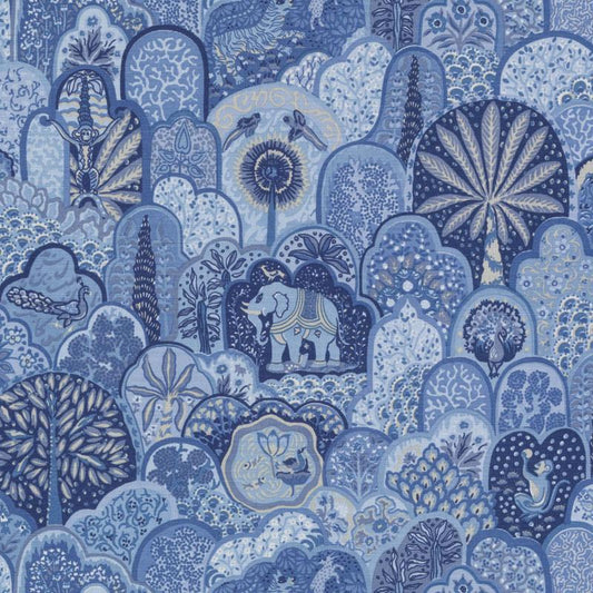 Duralee Monogram 200021H | 197-Marine  Print     - 282253