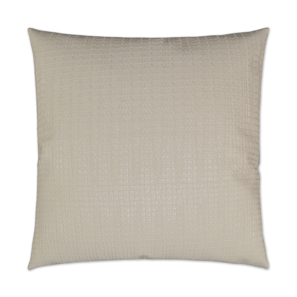 D.V. KAP HOME   24" x 24" Saltwater Croc Pillow - Ivory Solid, Animal    - 2823-I-2424
