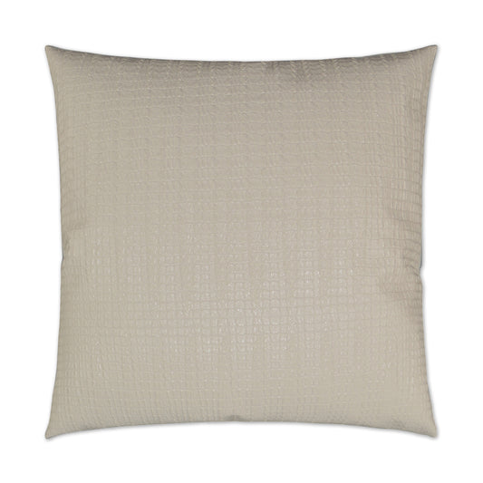 D.V. KAP HOME   24" x 24" Saltwater Croc Pillow - Ivory Solid, Animal    - 2823-I-2424