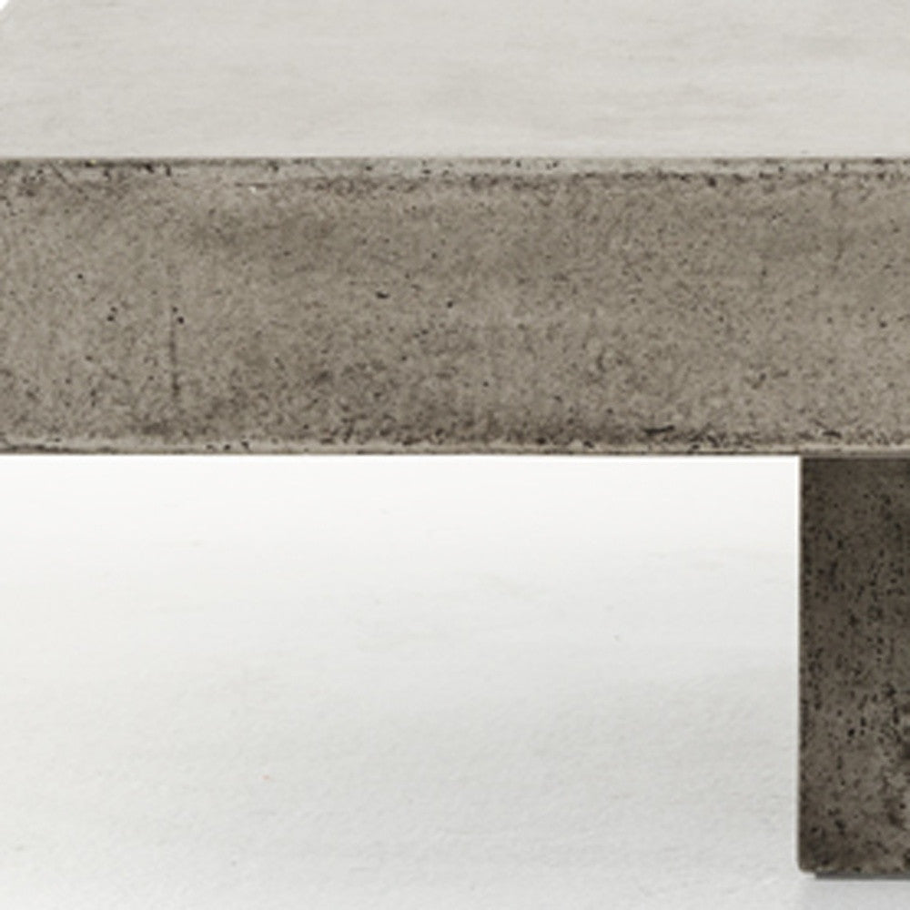 43" Gray Concrete Modern  Square Coffee Table