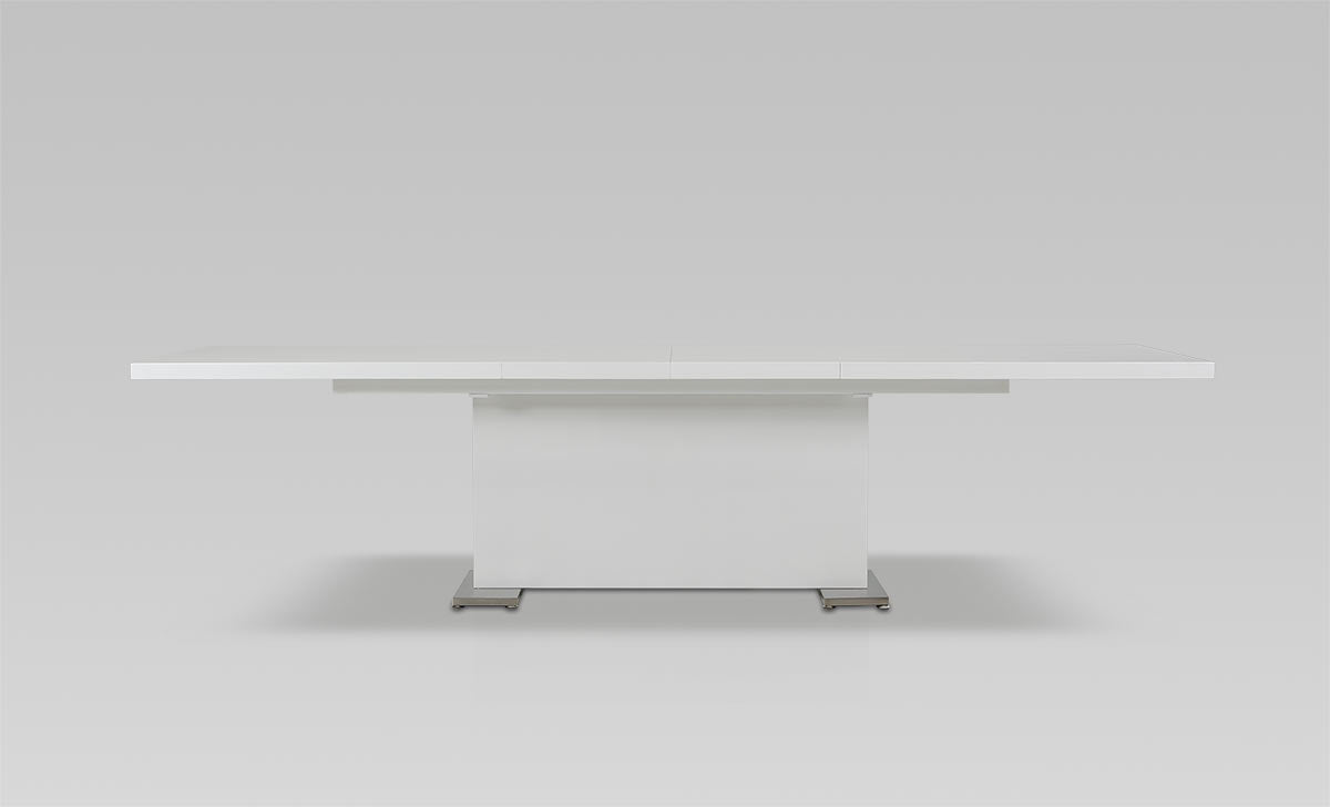 39" White Folding Pedestal Base Dining Table