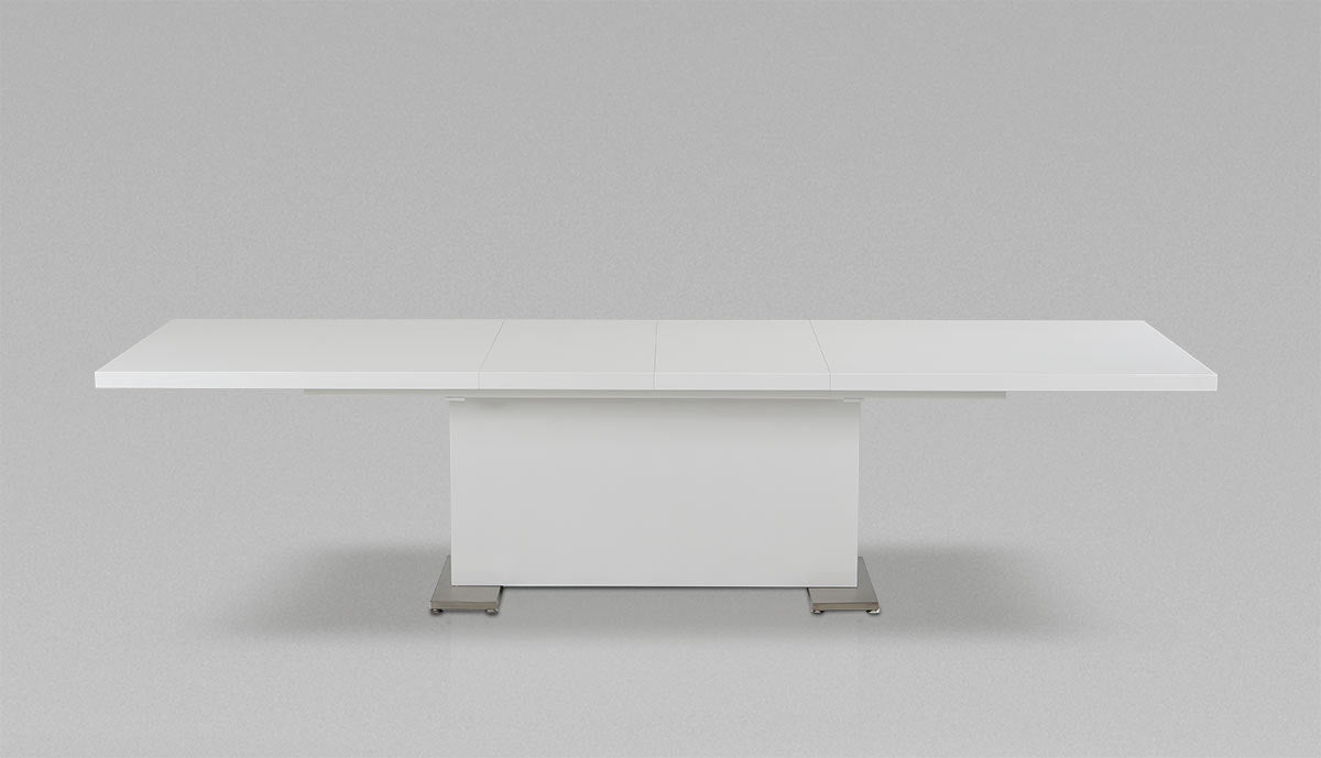 39" White Folding Pedestal Base Dining Table