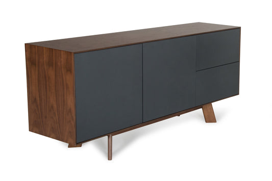 67" Charcoal Two Drawer Sideboard with Two Doors