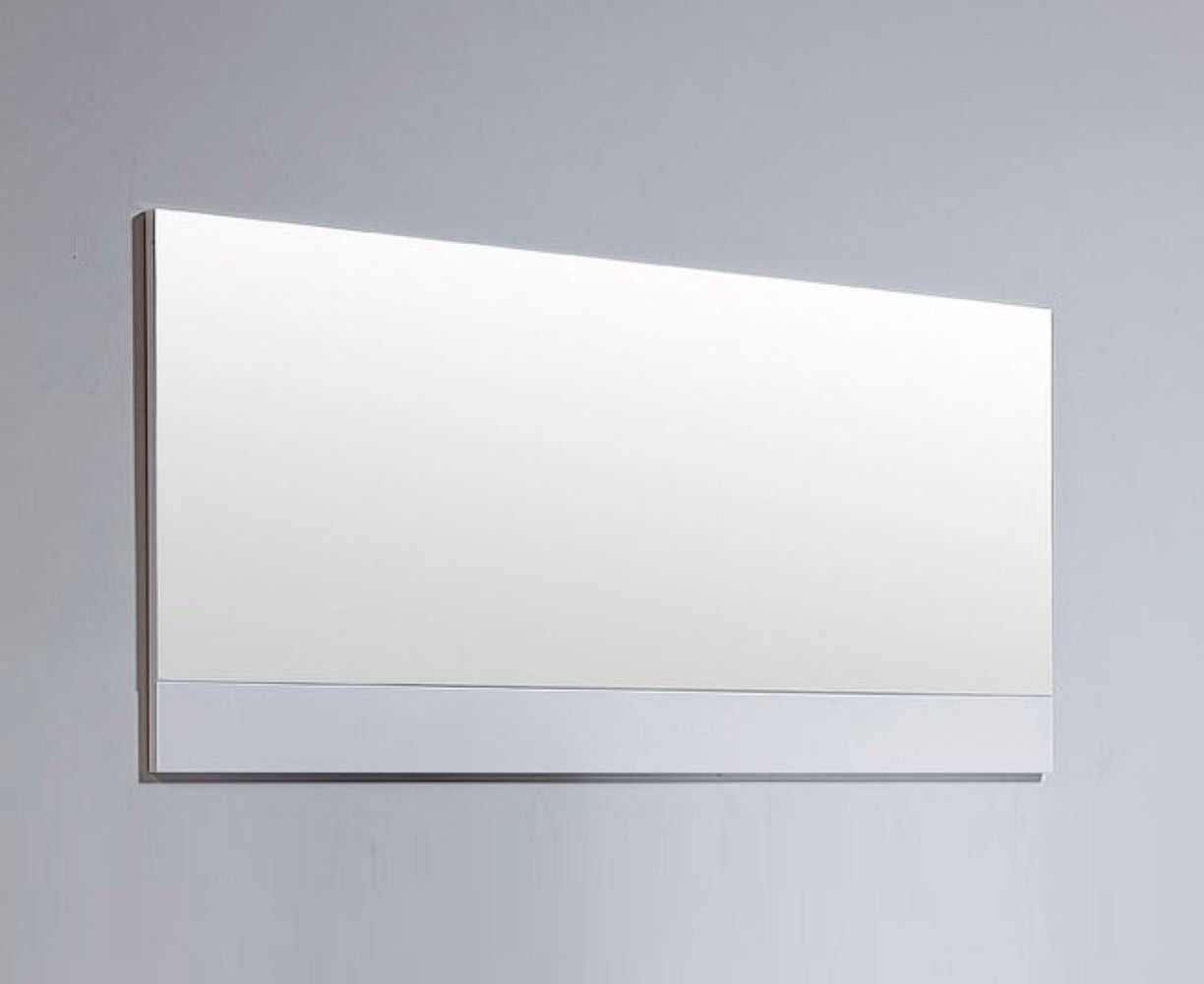 24" White Framed Bathroom Vanity Mirror