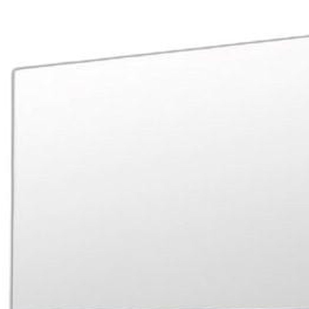 24" White Framed Bathroom Vanity Mirror